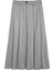 Pile Detaylı Midi Etek Gri 7
