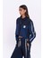 Teknik Kumaş Detaylı Ceket Lacivert 9