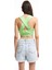 Çapraz Bağlamalı Crop Bluz Neon Yeşil 10