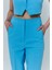 Pens Detaylı Yüksek Bel Pantolon Mavi 9