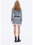 Kemer Aksesuarlı Kumaş Garnili Mini Etek Gri 10
