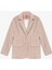 Tüylü Dokulu Oversize Blazer Ceket Bej 3