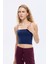 Modal Askılı Crop Basic Atlet Lacivert 8