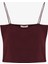 Modal Askılı Crop Basic Atlet Bordo 3