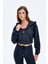 Kapüşonlu Fermuarlı Basic Sweatshirt Lacivert 2