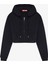 Kapüşonlu Fermuarlı Basic Sweatshirt Lacivert 3