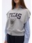 Texas Baskılı Beli Ribanalı Kolsuz Sweatshirt Grimelanj 9