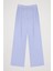 Yüksel Bel Bol Paça Pantolon Mavi 7