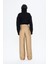 Yüksel Bel Bol Paça Pantolon Camel 10