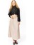 Beli Lastikli Pileli Midi Boy Etek Bej 8