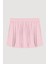 Içi Şortlu Beli Lastikli Pileli Mini Etek Pembe 2