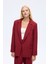 Çizgi Detaylı Blazer Ceket Bordo 2