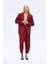 Çizgi Detaylı Blazer Ceket Bordo 4