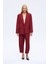 Çizgi Detaylı Blazer Ceket Bordo 5