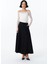 Beli Lastikli Pileli Basic Midi Etek Siyah 6