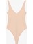 V Yaka Basic Bodysuit Bej 7