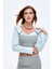 Kontrast Büstiyer Garnili Bluz Gri 4