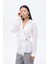 Toka Aksesuarlı Kruvaze Bluz Ekru 2