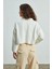 Gömlek Yaka Crop Kazak Ekru 10