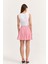 Pile Detaylı Beli Lastikli Basic Mini Etek Pembe 10