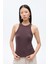 Halter Yaka Basic Fitilli Atlet Koyu Kahve 4