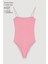 Askılı Bodysuit Pembe 4