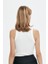 Halter Yaka Basic Fitilli Atlet Ekru 10