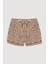 Etnik Nakış Işlemeli Pul Süslemeli Mini Şort Bej 7