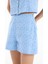 Fisto Detaylı Mini Şort Mavi 9