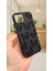 iPhone 12 ve 12 Pro Uyumlu Siyah Kelebek Desenli Silikon Darbe Emici Klasik Korumalı Rubber KILIF277 3