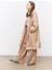 Oversize Kapüşonlu Trençkot Bej 6