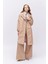 Oversize Kapüşonlu Trençkot Bej 7