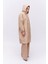 Oversize Kapüşonlu Trençkot Bej 9
