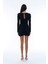 Cut Out Detaylı Parlak Mini Elbise Siyah 10