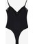 Dantel Yaka Askılı Bodysuit Siyah 2
