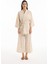 Etnik Desenli Bağlamalı Kısa Kimono Naturel 6