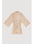 Etnik Desenli Bağlamalı Kısa Kimono Naturel 7