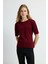 Yuvarlak Yaka Triko Bluz Bordo 11545822000 1