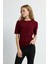 Yuvarlak Yaka Triko Bluz Bordo 11545822000 4