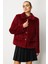 Kadın Torba Cepli Peluş Kaban 6025 Bordo 2