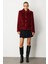 Kadın Torba Cepli Peluş Kaban 6025 Bordo 4