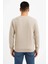 Erkek Üç Iplik Düz Bisiklet Yaka Sweatshirt - Bej 3
