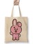 Bts BT21 Cooky Beyaz Bez Çanta Uzun Saplı Alışveriş Çantası Plaj Çantası 1