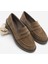 Kadın Loafer Günlük Klasik Ayakkabı Casual Makosen Fonle Taba Süet 1