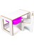 Tek Kişilik Çocuk Oyun, Aktivite ve Etkinlik Masası, Beyaz-Lila, 18MM 1.sınıf Mdf 1