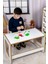 Tek Kişilik Çocuk Oyun, Aktivite ve Etkinlik Masası, Beyaz-Lila, 18MM 1.sınıf Mdf 4