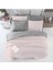 Çift Kişilik Lastikli Çarşaflı Nevresim Takımı Pamuklu Four Season Pudra Gri 2