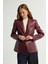 Deri Blazer Ceket Bordo 119L9211001 5
