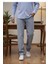 Erkek Buz Mavi Baggy Oversize Bol Paça Jean Kot Pantolon 5