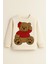 Kız Çocuk Teddy Sweatshirt Pijama Üstü Ekru 1